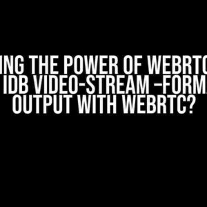 Unleashing the Power of WebRTC: How to Stream IDB Video-Stream –format h246 Output with WebRTC?