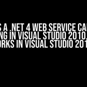 Why is a .NET 4 web service call not working in Visual Studio 2010, but it works in Visual Studio 2017?